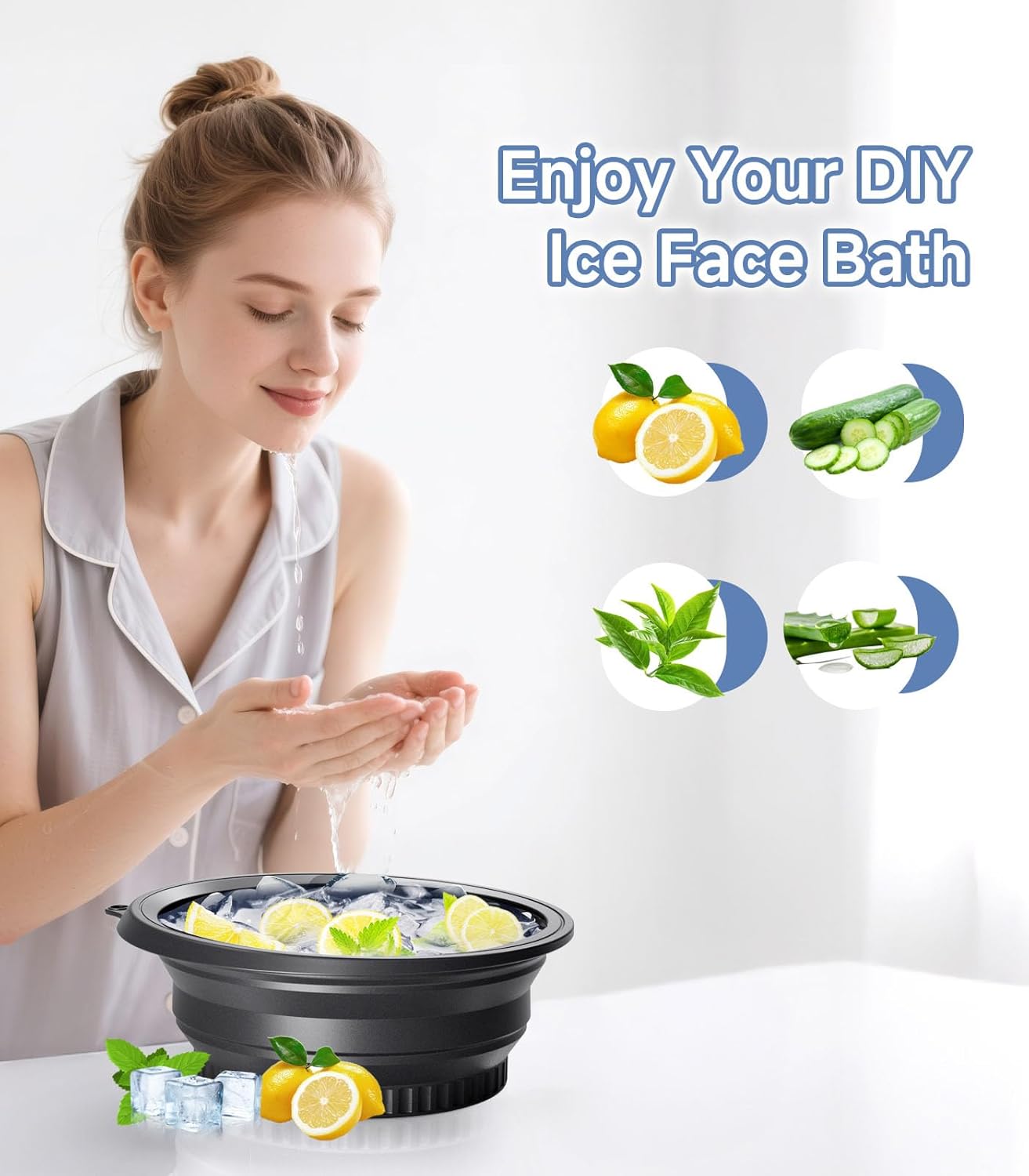Collapsible Ice Face Bowl – Built-In Ice Tray