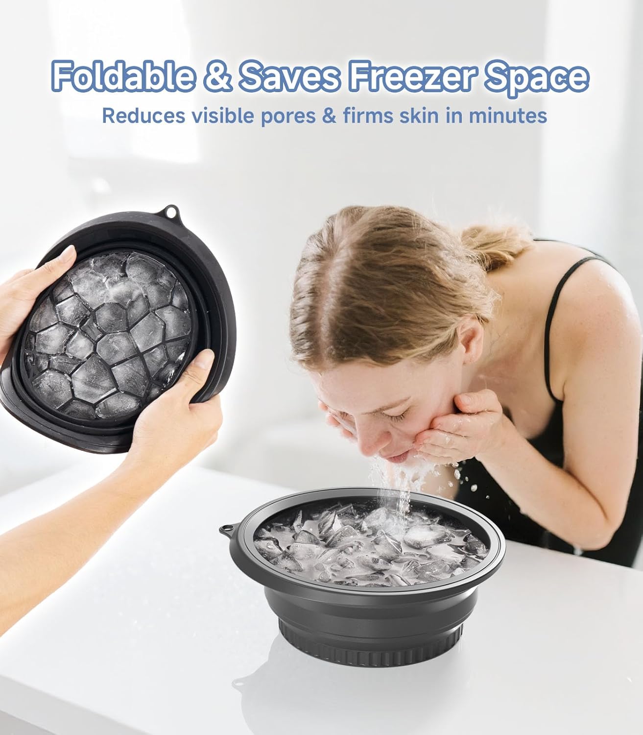 Collapsible Ice Face Bowl – Built-In Ice Tray